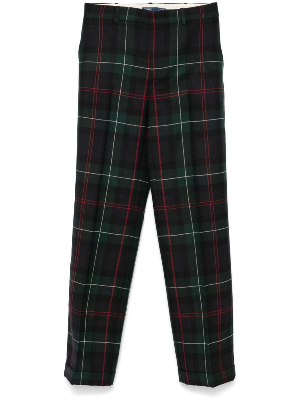 Shop Polo Ralph Lauren Tartan-checked Trousers In Black