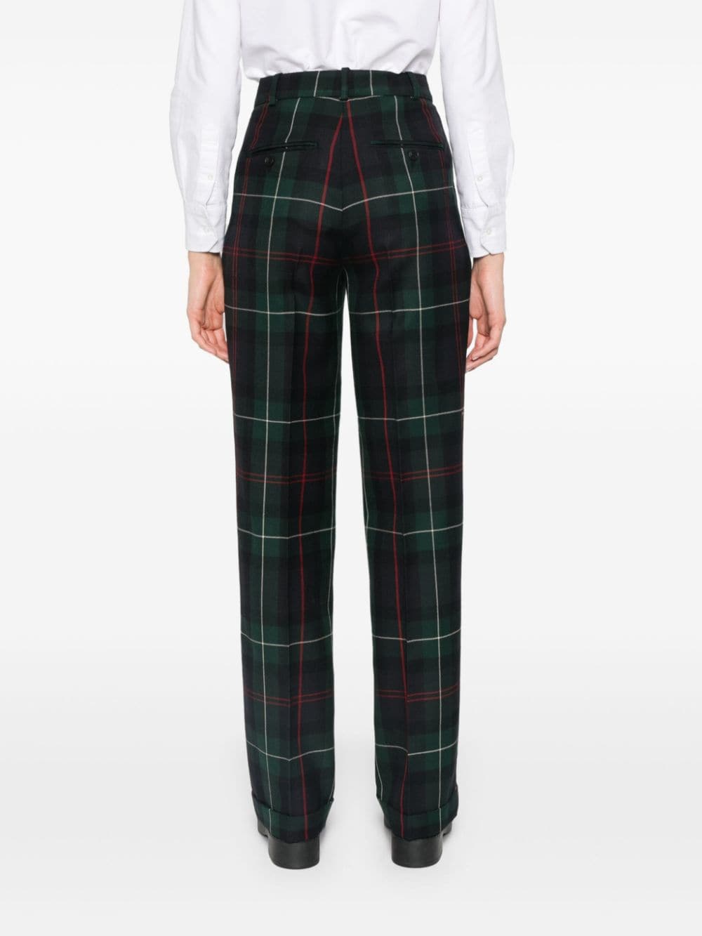 Shop Polo Ralph Lauren Tartan-checked Trousers In Black