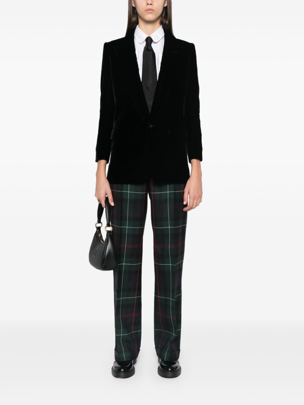 Polo Ralph Lauren tartan-checked trousers - Zwart