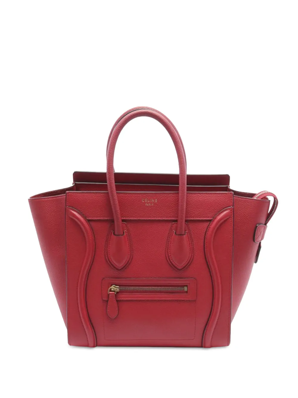 Celine Pre Owned 1990 2023 Micro Luggage Tote Handbag Red FARFETCH AE