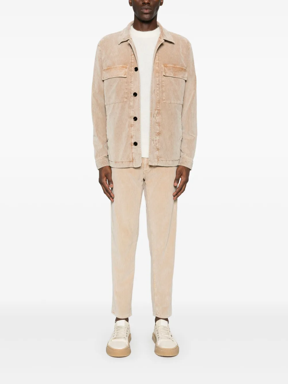 DONDUP Ribfluwelen shirtjack - Beige