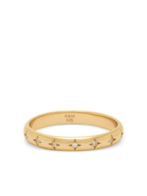 Astrid & Miyu Cosmic star zirconia band ring