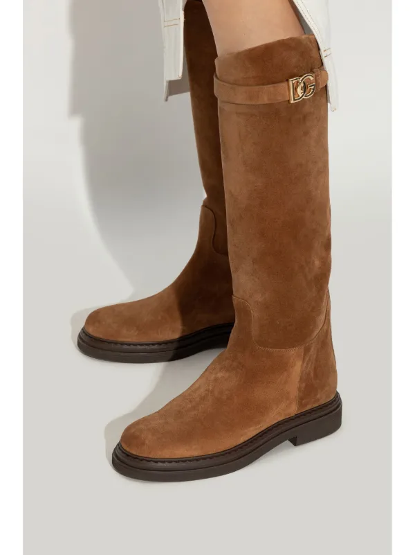 Dolce \u0026 Gabbana Stivali Con Logo DG | Marrone | FARFETCH IT