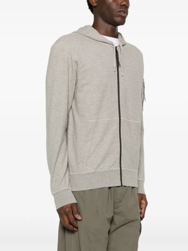 パーカー・フーディ C.P. Company Light Grey Knitted Zip-Up Hoodie With C.P. Company Knitted zip-up Hoodie | Grey | FARFETCH