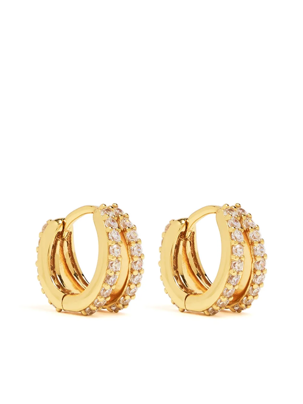 Astrid & Miyu aretes estilo huggie Illusion | dorado | Image 1