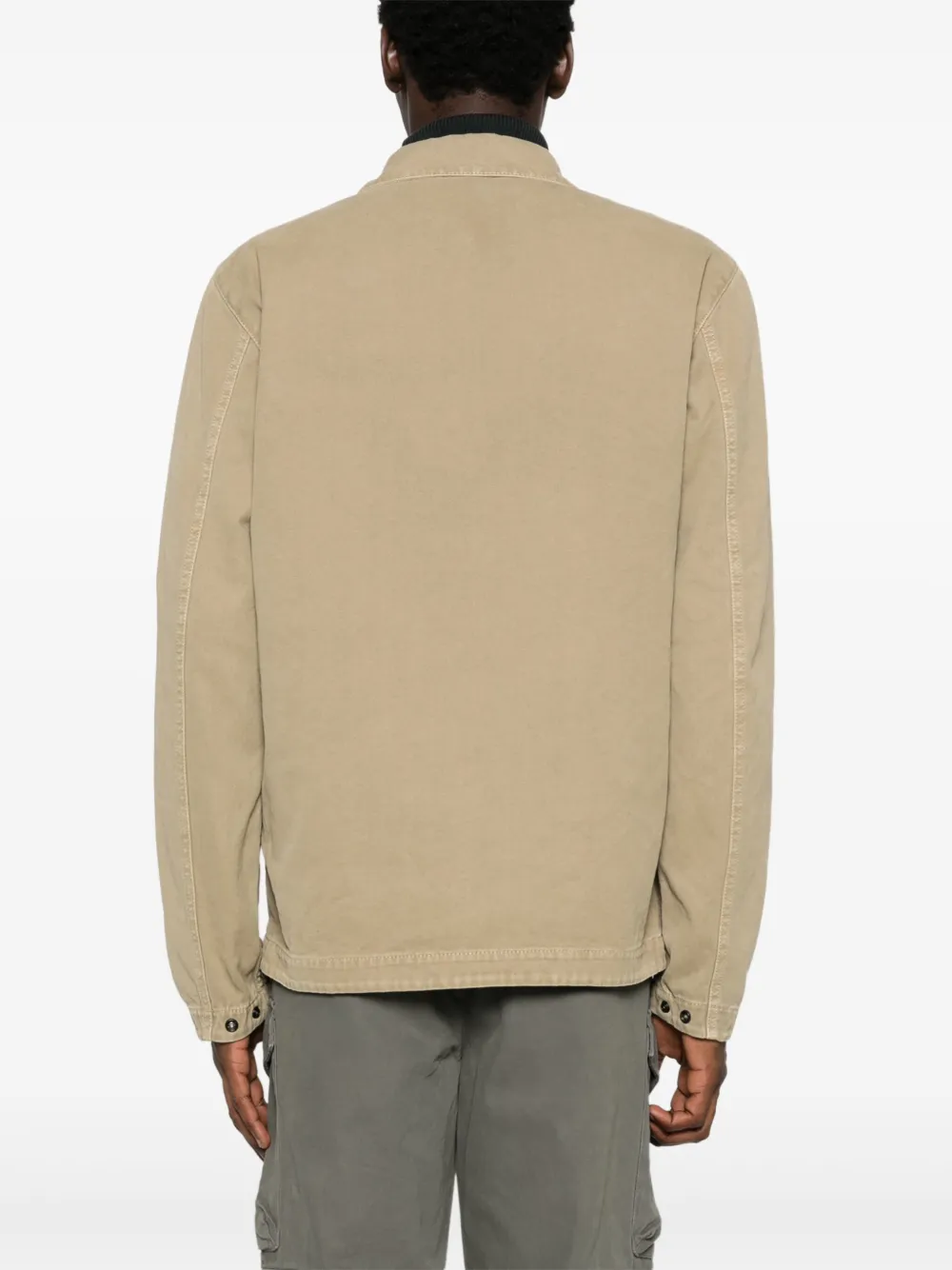 Stone Island Overhemd met logopatch Beige