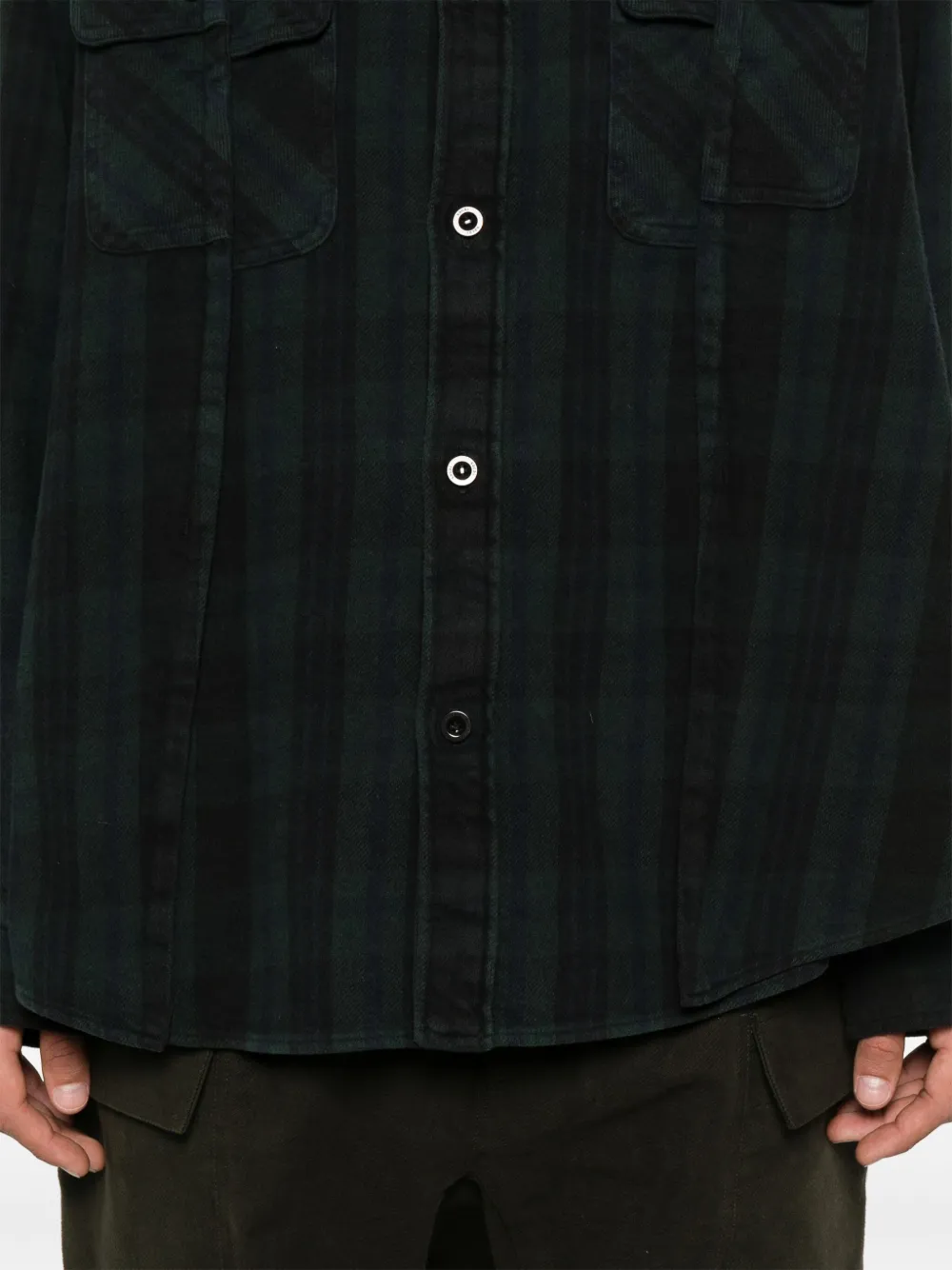 sacai Overhemd met vlakken Groen