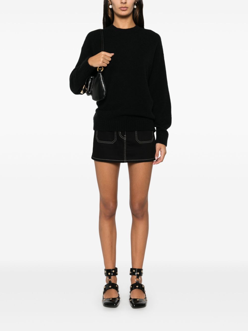 Laneus crew-neck sweater - Zwart