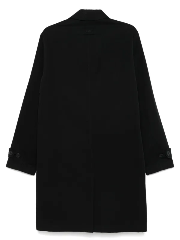 最新最全のをすべて HUGO シングルブレスト JP FARFETCH | ブラック | トレンチコート ジャケット・アウター
