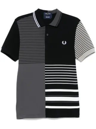 Fred Perry x Beams ストライプ ポロシャツ | ブラック | FARFETCH JP