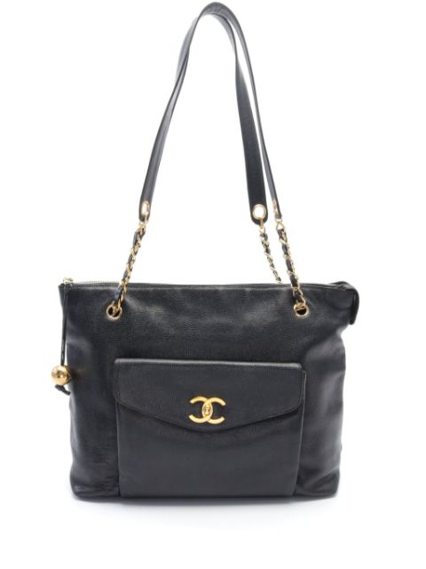 CHANEL 1986-1988 caviar-leather tote bag Women