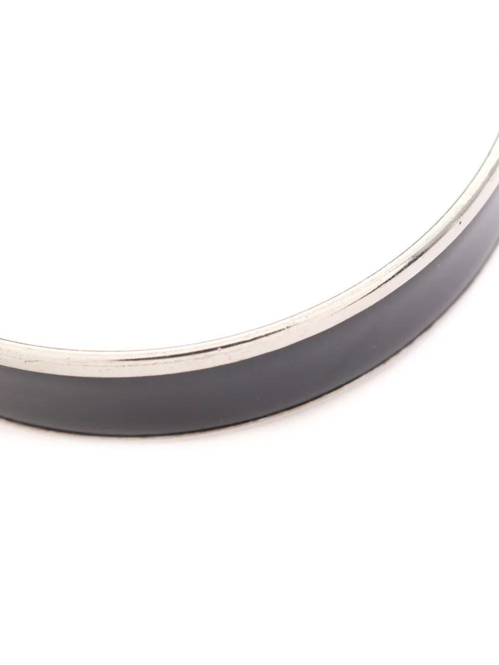 Pre-owned Hermes 2000s Cloisonne Pm Bangle Bracelet In Black