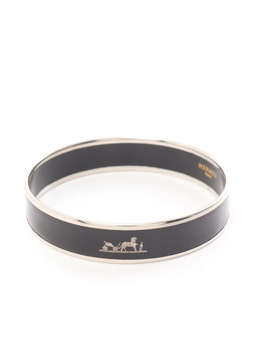 Hermès Pre-Owned 2000s Cloisonne PM bangle bracelet | Black | Image 1