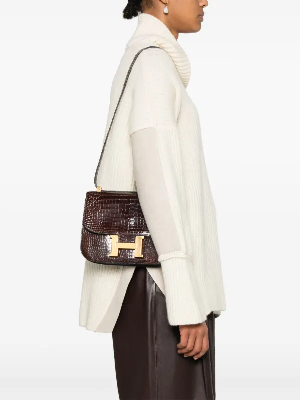 Hermès Pre-Owned 1972s Constance 23 Shoulder Bag Brown FARFETCH PT