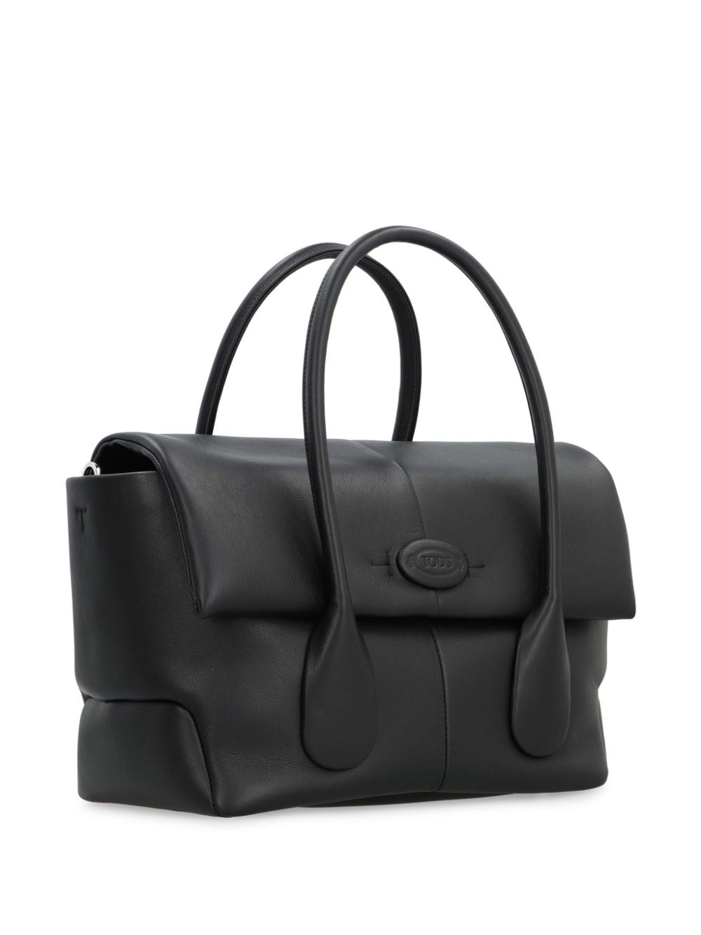 Shop Tod's Di Leather Tote Bag In Black