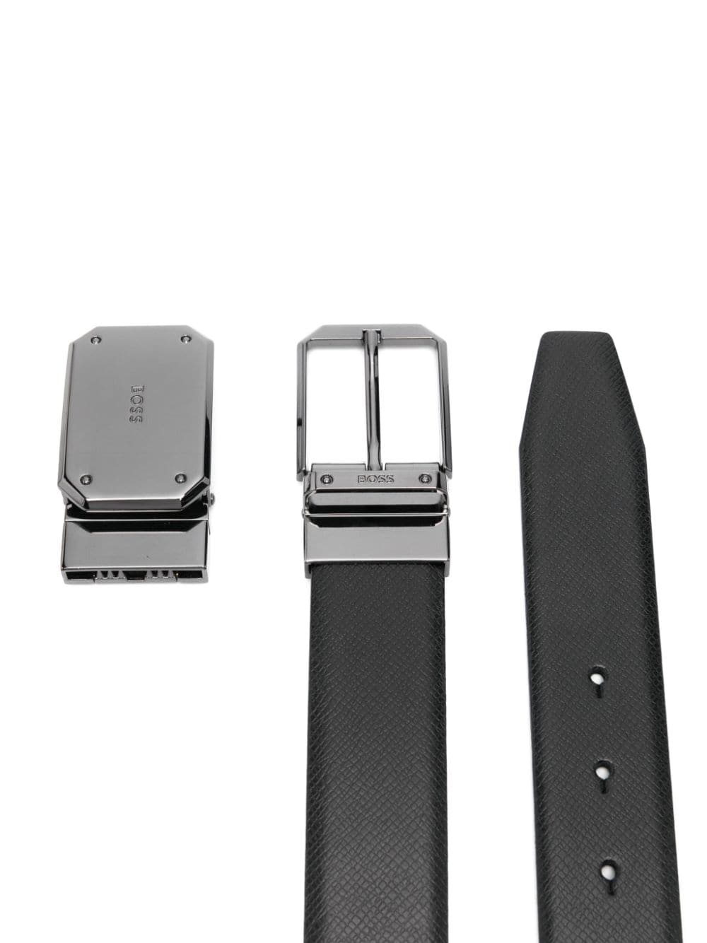 Shop Hugo Boss Interchangeable-buckle Belt In Black