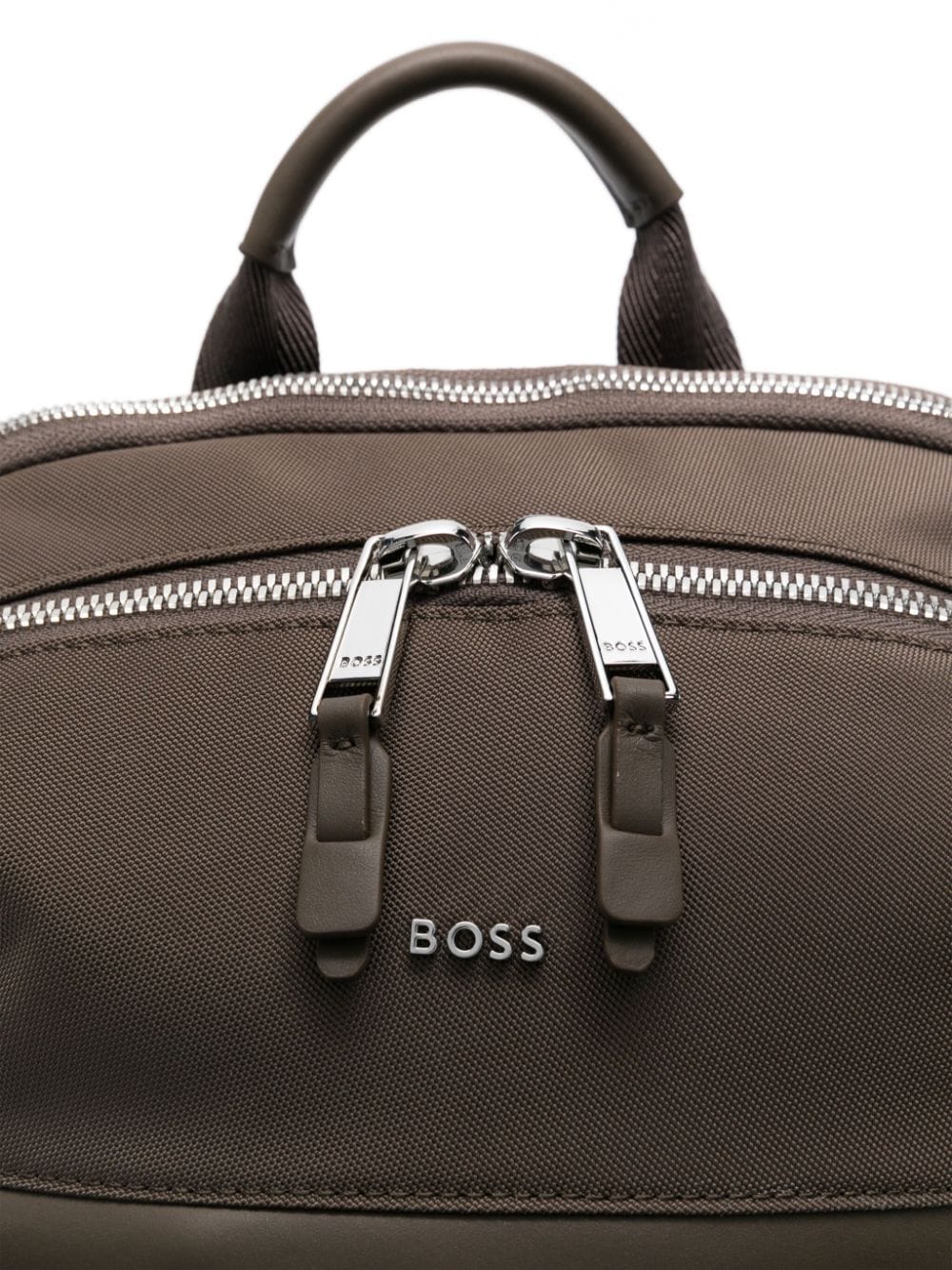 Shop Hugo Boss Logo-lettering Backpack In Brown