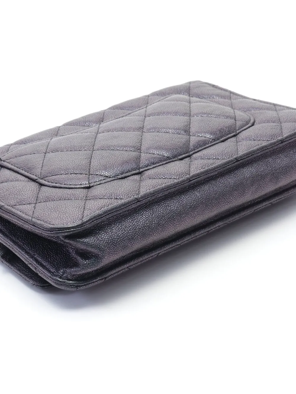 CHANEL PreOwned 2019 diamondquilted walletonchain Blue FARFETCH