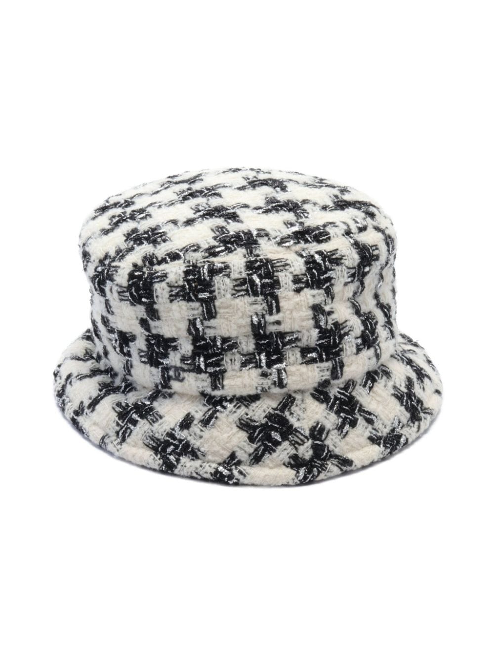 CHANEL Pre-Owned 1986-1988 tweed bucket hat - Zwart