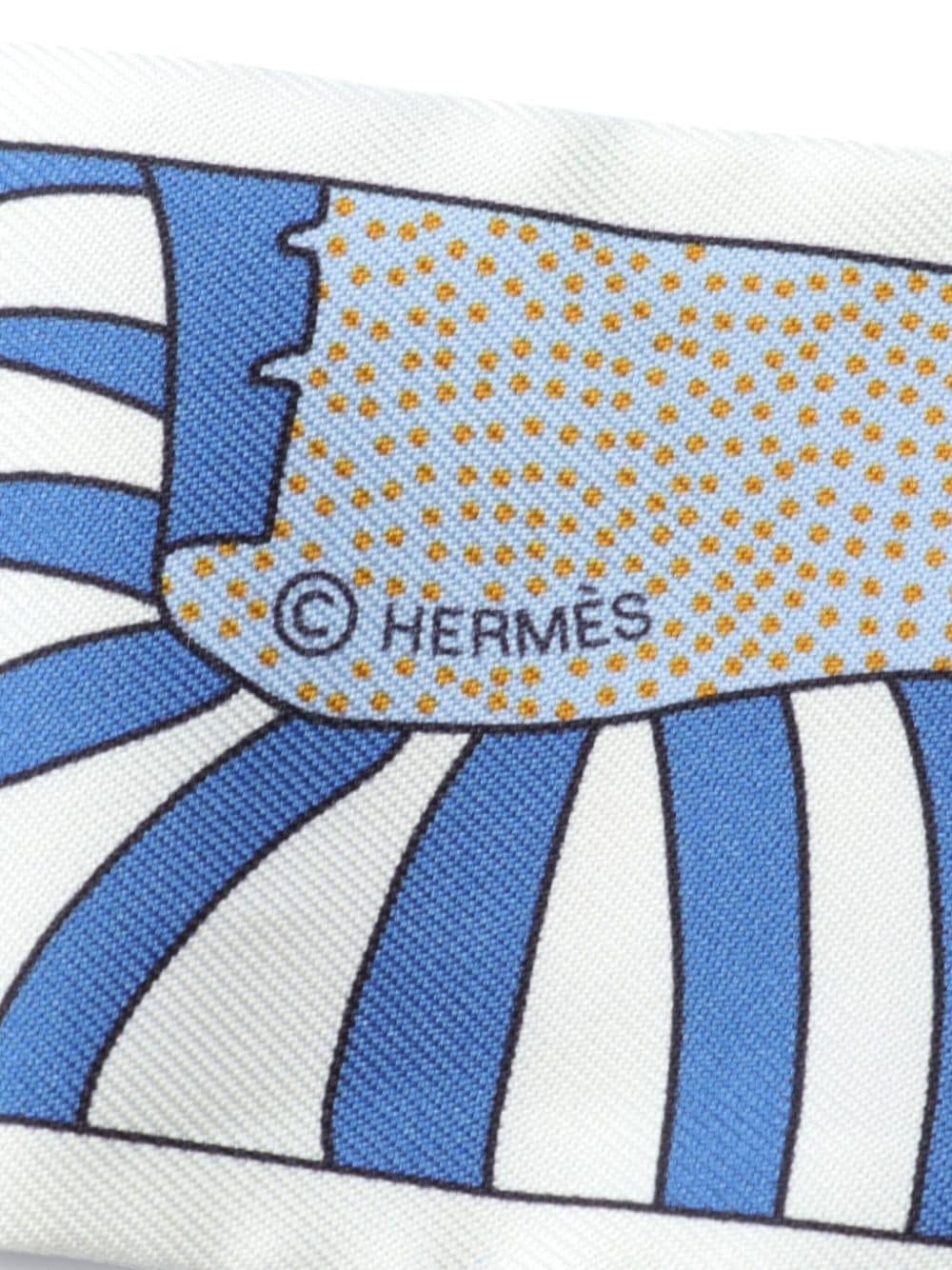 Hermès Pre-Owned 2010s Twilly Factory Suite sjaal - Blauw