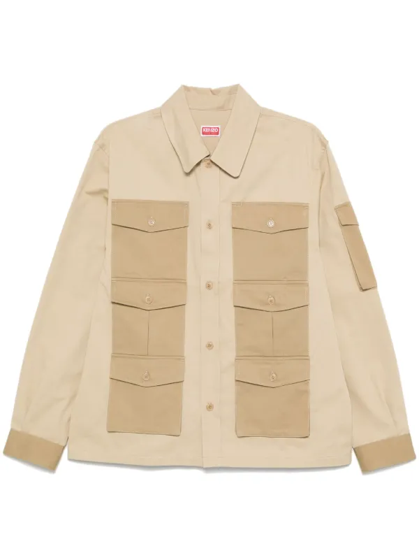 Kenzo カーゴ シャツ | ニュートラル | FARFETCH JP