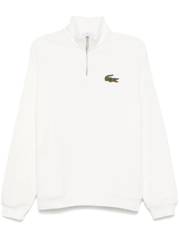 Lacoste white sweatshirt sale