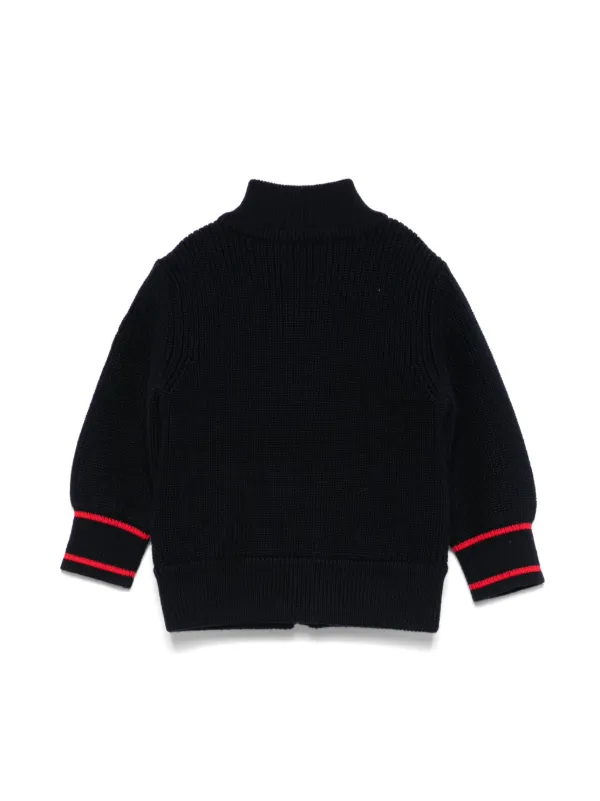 Moncler Enfant padded panel Cardigan Blue FARFETCH AE