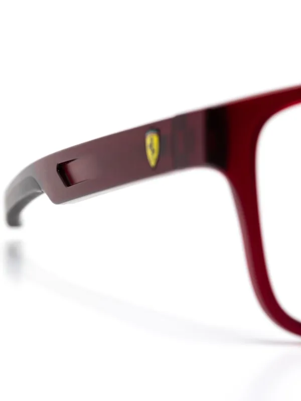 Ferrari rectangle-frame Glasses Red FARFETCH IN