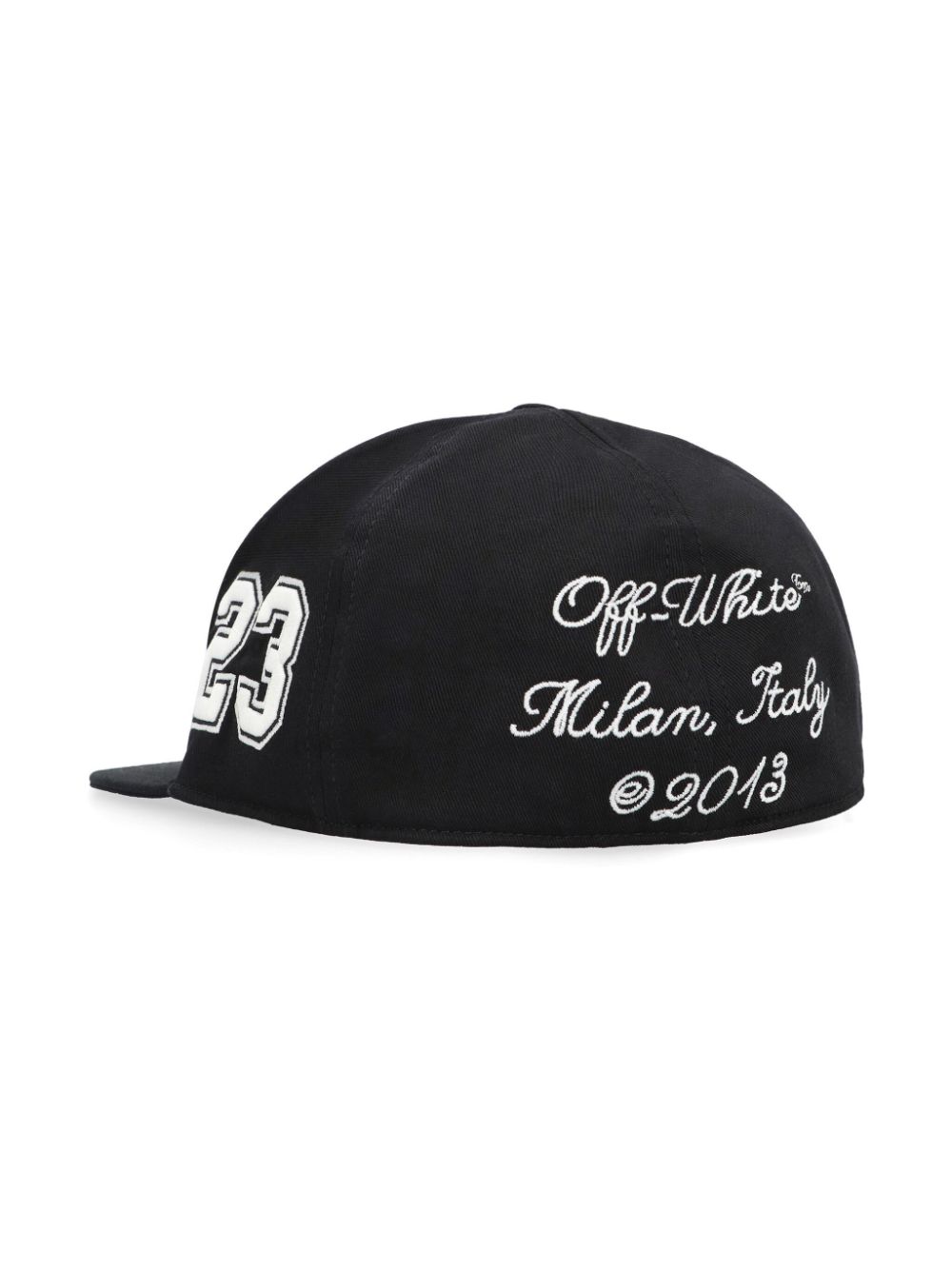 Shop Off-white Logo-embroidered Cap In Black