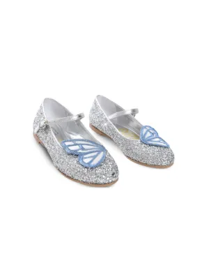 $225 Brand New Sophia Webster Bibi Butterfly Mini Girls Shoes 29 Silver Color. high quality