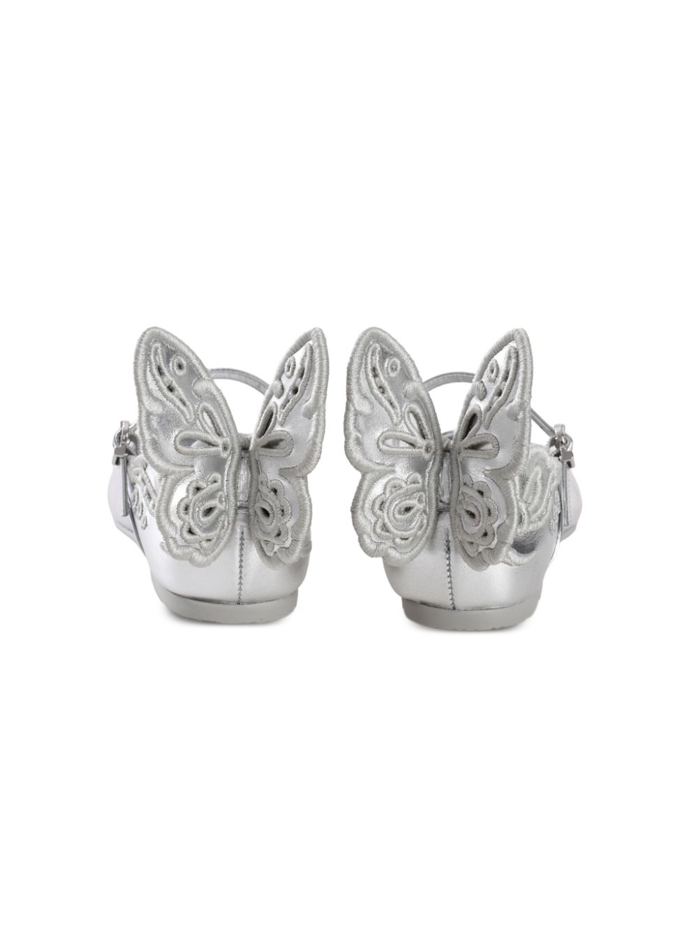 Sophia Webster Mini Chiara ballerina's Zilver