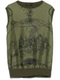 Fabiana Filippi graphic-print vest - Green