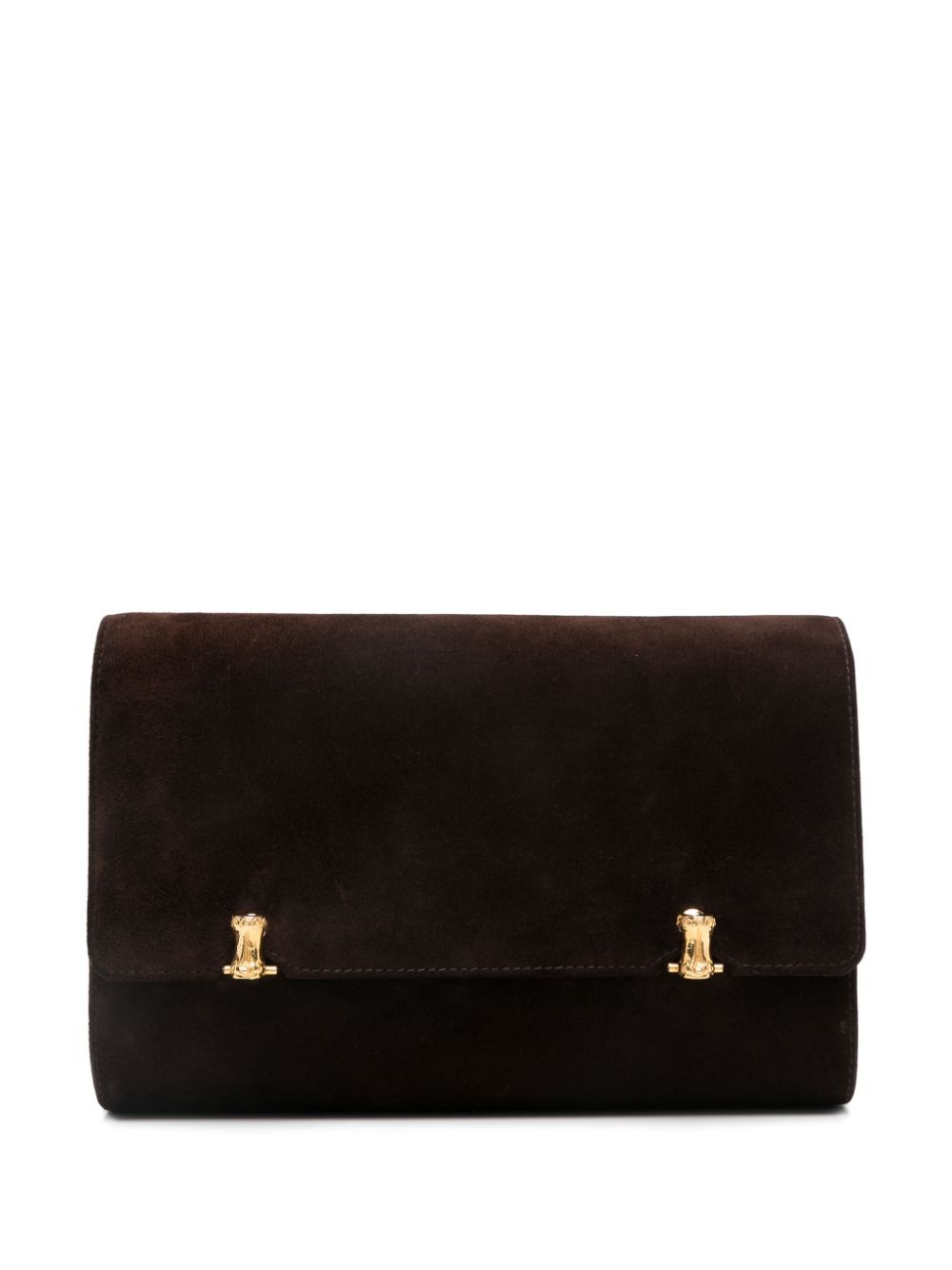 Gucci Pre-Owned 1950s suede clutch bag - Brown