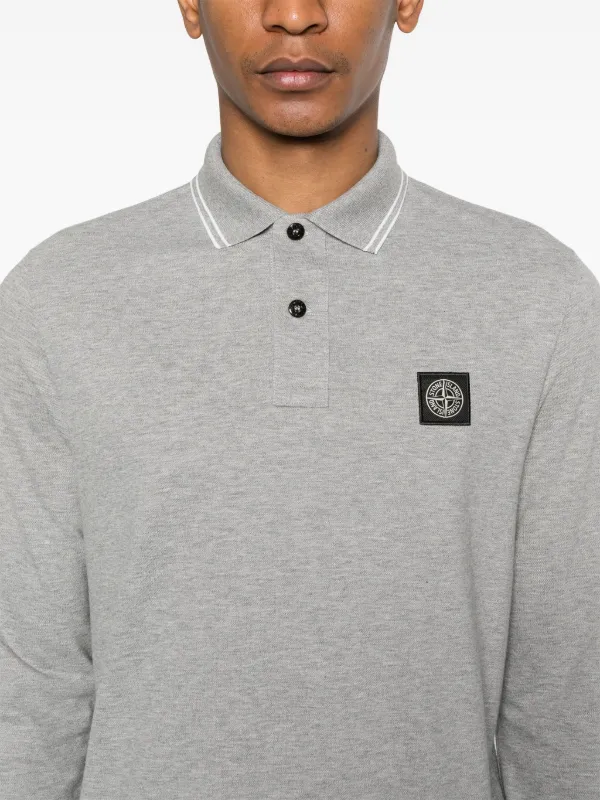 Stone Island long-sleeve Polo Shirt Grey FARFETCH RO