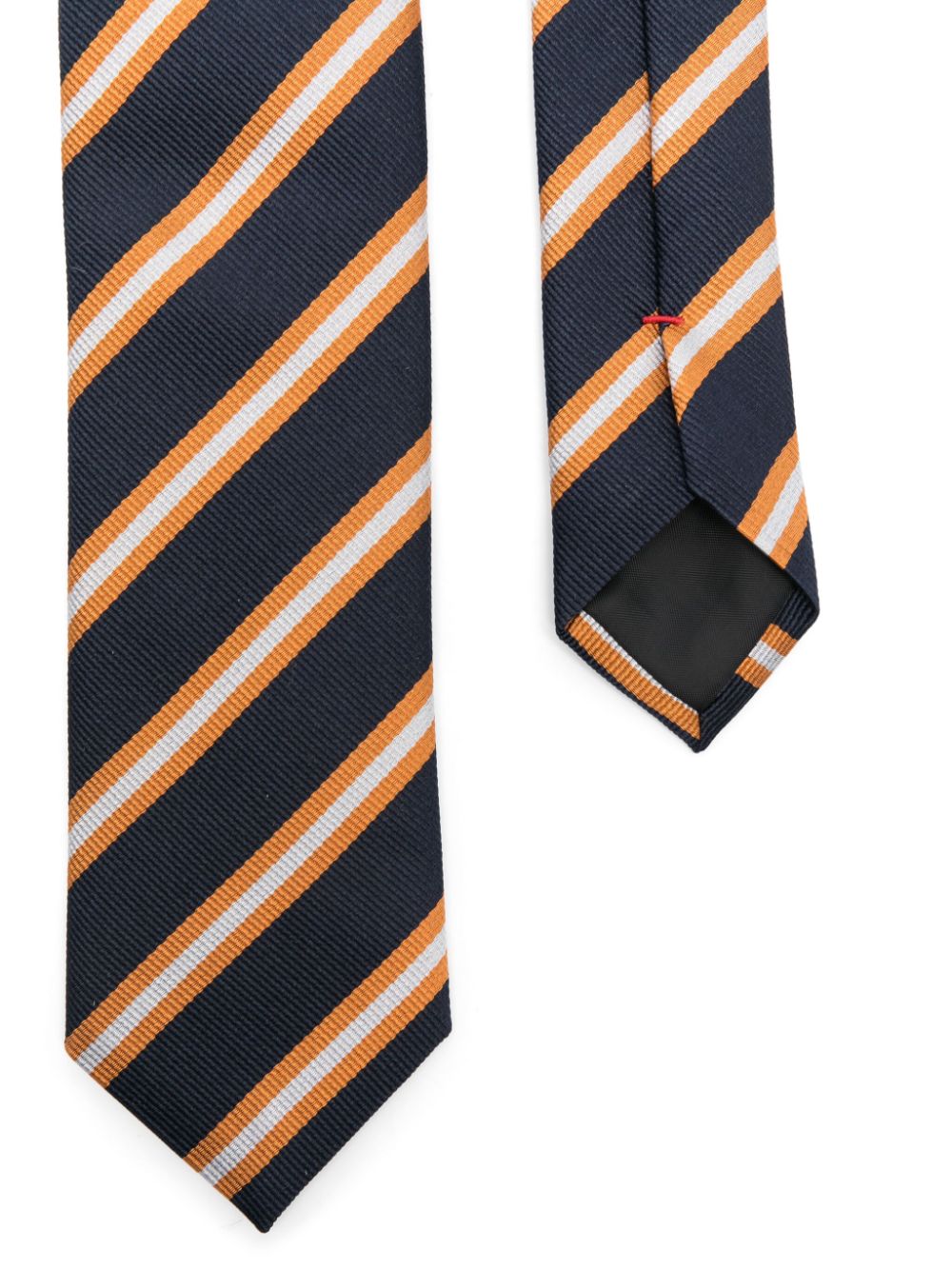 Shop Hugo Boss Striped Tie In Blue