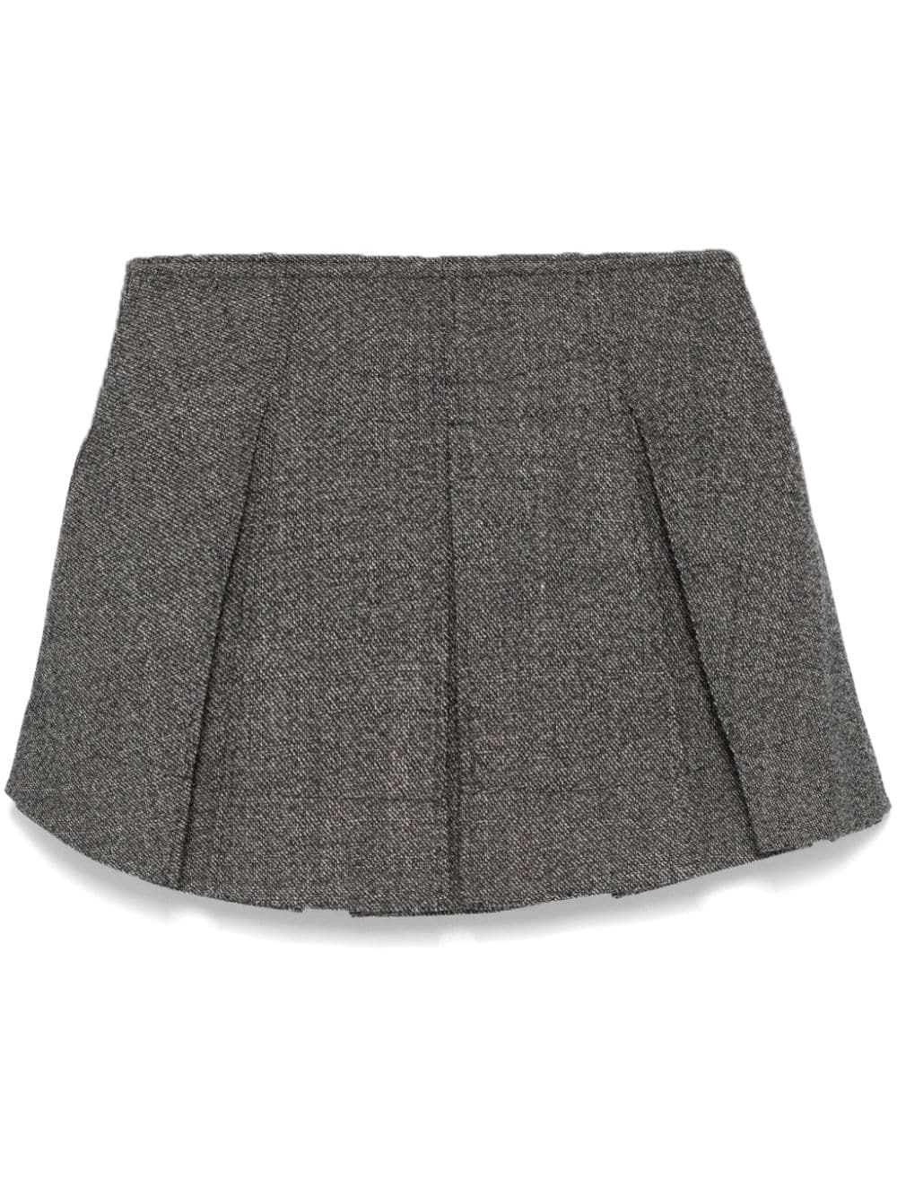 pleated mini skirt