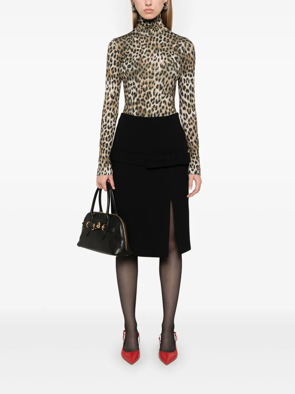 Nº21 leopard-print bodysuit - Beige