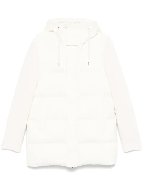 Herno knitted-sleeves coat