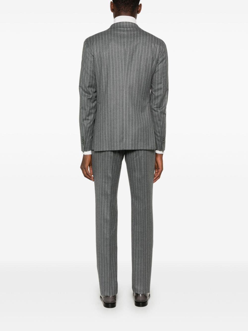 Shop Tagliatore Pinstripe Suit In Grey