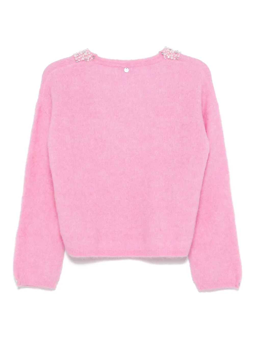LIU JO pearl-embellished jumper - Roze