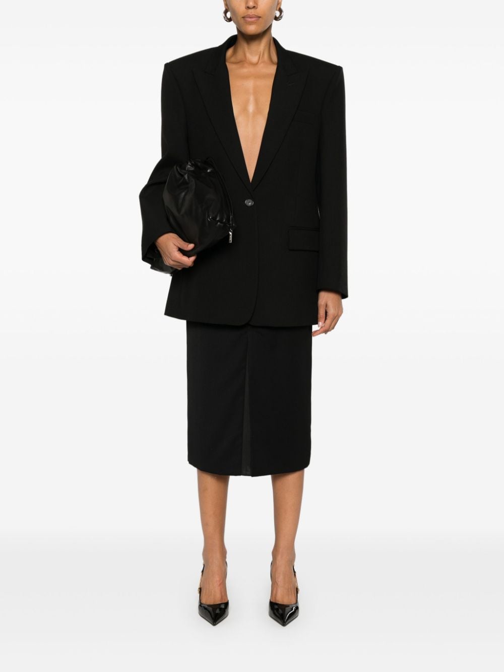 Shop Stella Mccartney Wool Blazer In Black