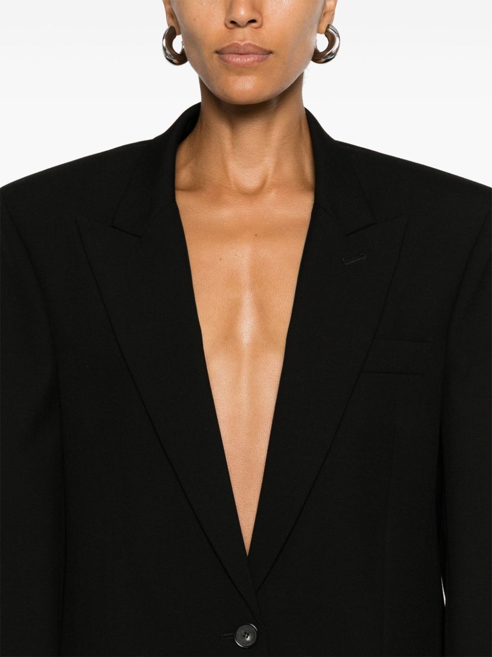 Shop Stella Mccartney Wool Blazer In Black