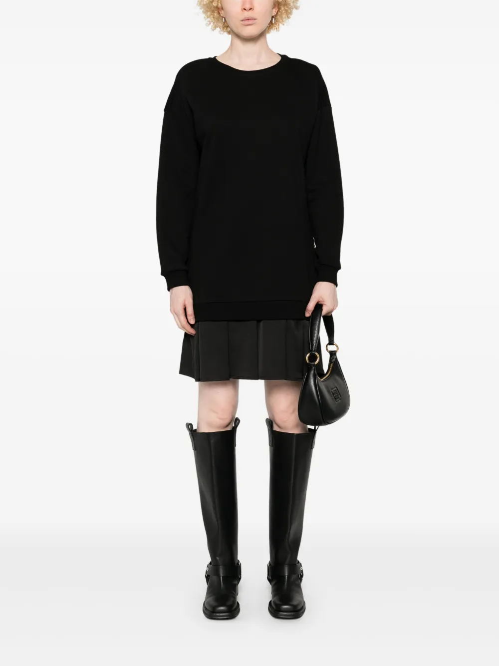 LIU JO Plush mini dress - Zwart