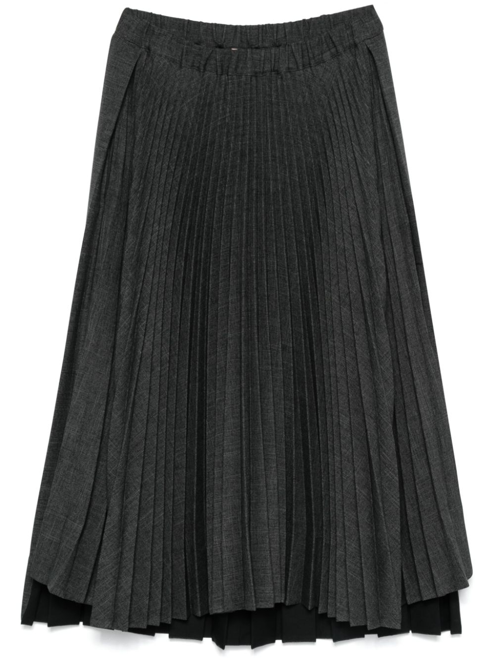 Plan C plissé midi skirt - Black