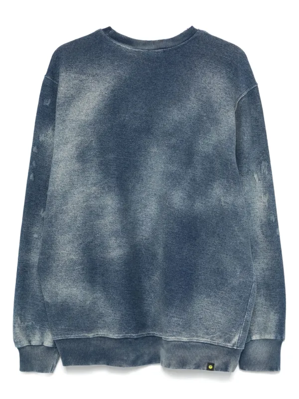 【Barrow】デニムスウェットシャツ メンズ BARROW デニム スウェットシャツ | ブルー | FARFETCH JP
