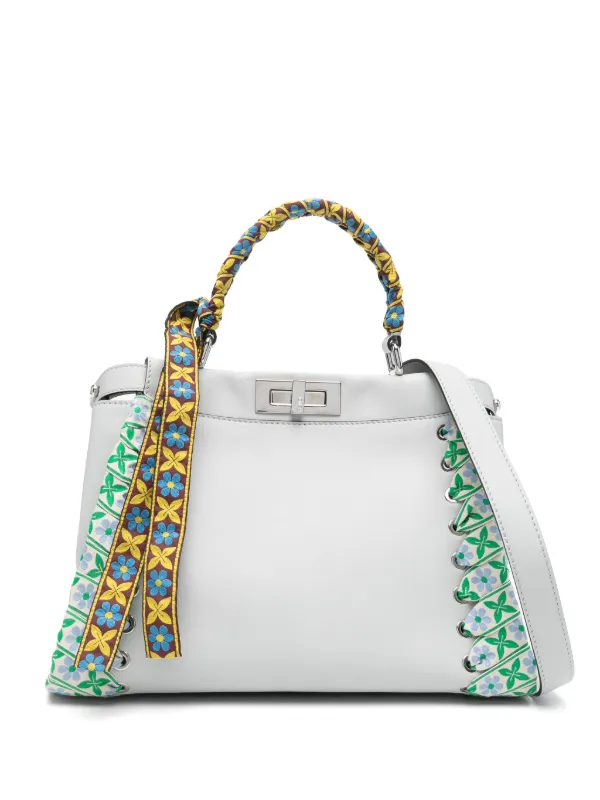 Fendi Pre-Owned Medium Peekaboo Tote Bag Blue FARFETCH IN