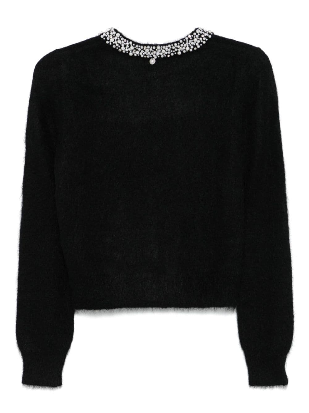 LIU JO pearl-embellished cardigan - Zwart