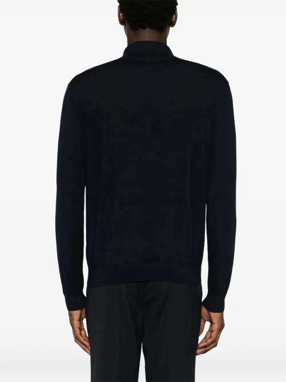 Malo Poloshirt van scheerwol Blauw