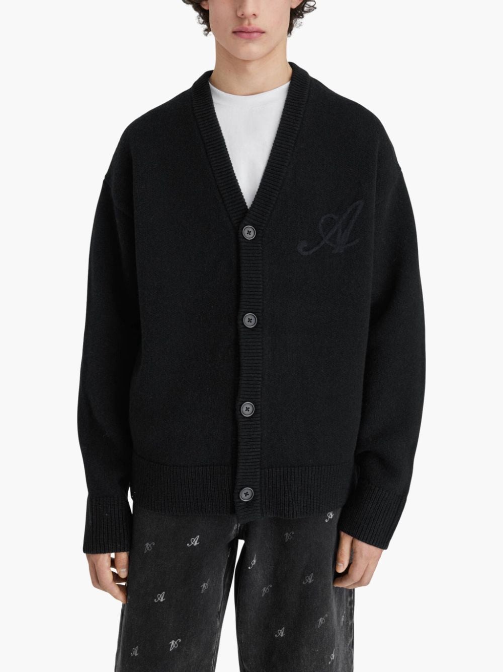 Shop Axel Arigato Ash Signature Cardigan In Black