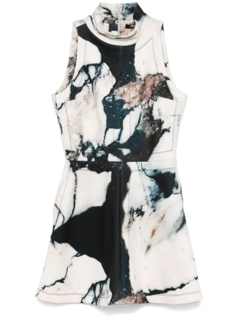 Roberto Cavalli marble-print mini dress
